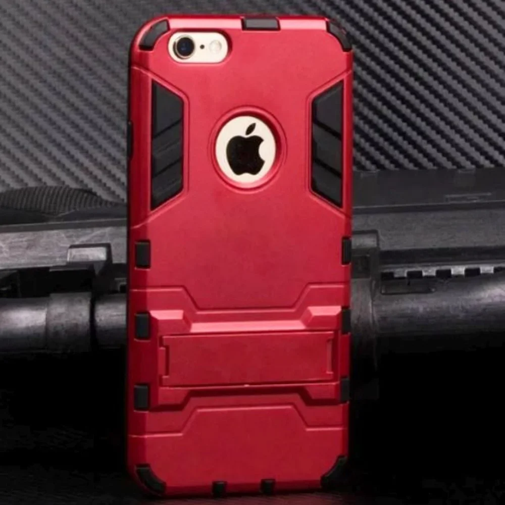 PREMIUM iPHONE 6 / 6S CASE TPU + P SHOCK KICKSTAND